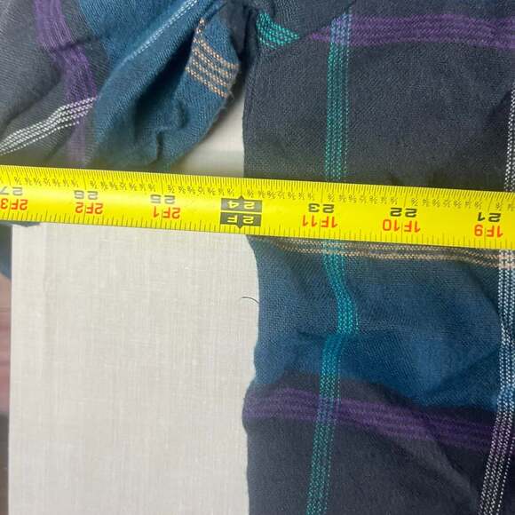 Saugatuck Dry Goods Men's XL Blue Plaid Flannel Shirt Vintage Western - Picture 6 of 9